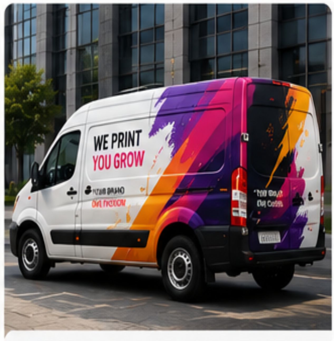 After wrapping print installation